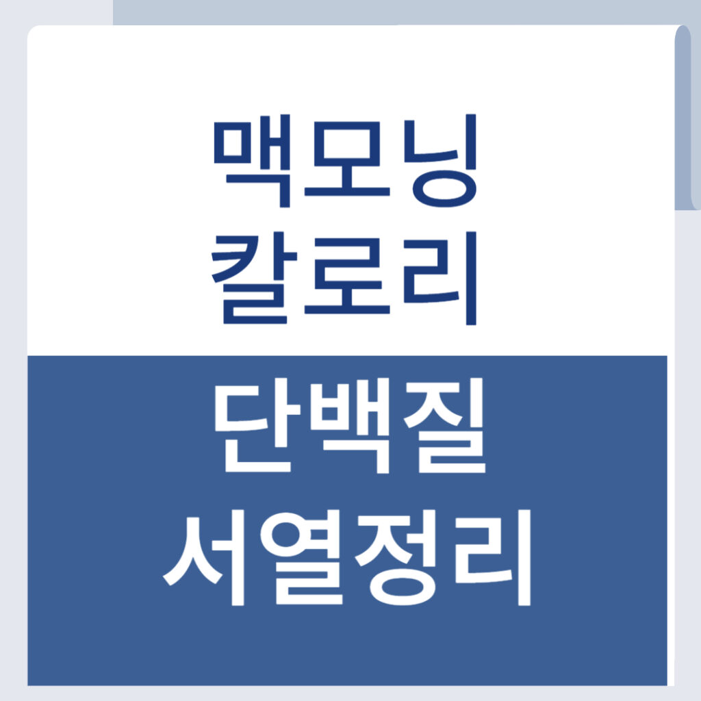맥모닝 칼로리 단백질 정보 총정리 – 운동하는 사람이라면 꼭 알아야 할 메뉴 분석 1 제목을 입력해주세요 001 22